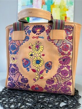 Consuela Calvin Classic Diego Embroidered Tote